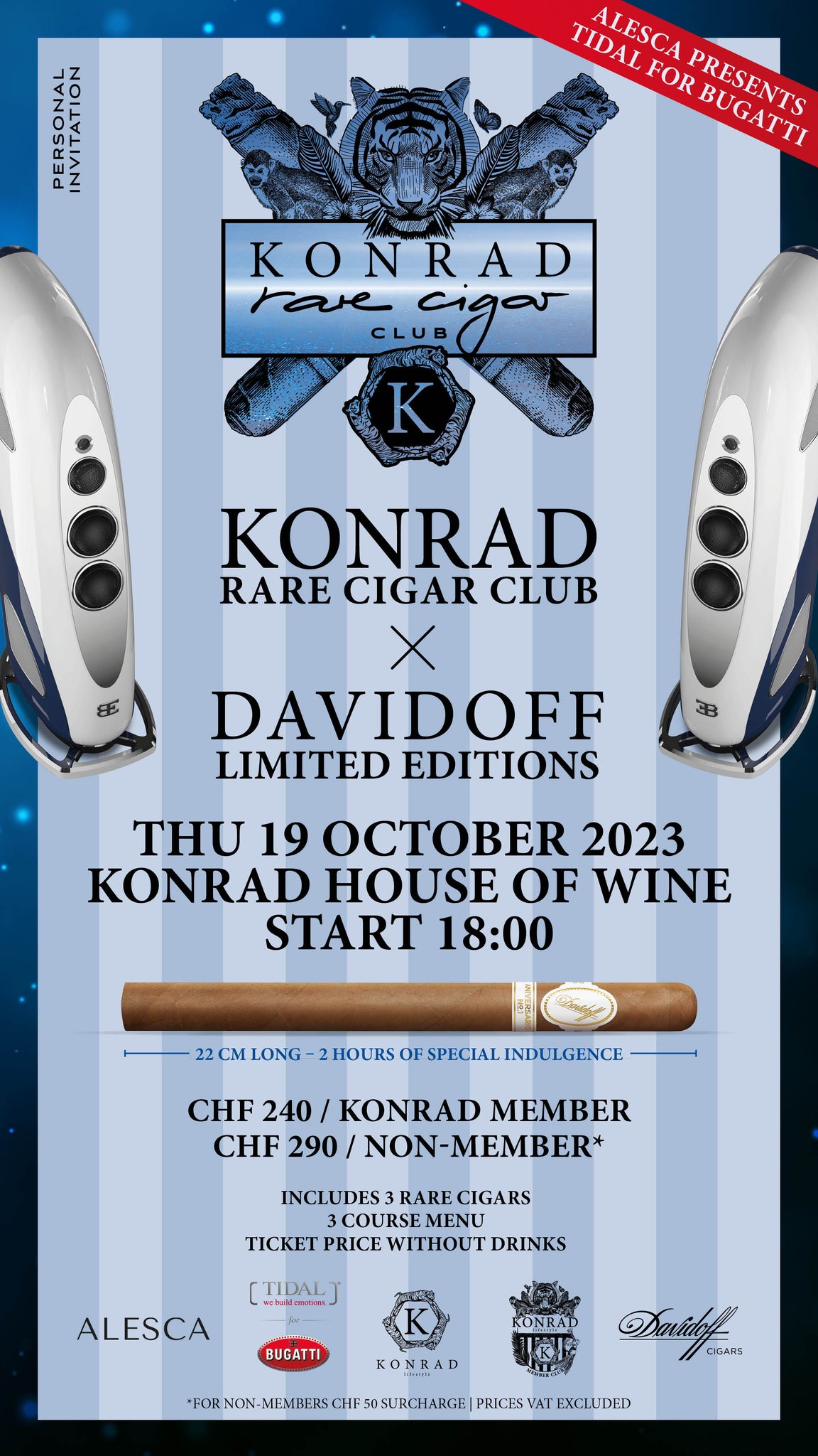 KONRAD PRIVATE EXPERIENCE "Rare Cigar Club - Davidoff Limited Edition" - THU 19.10.2023
