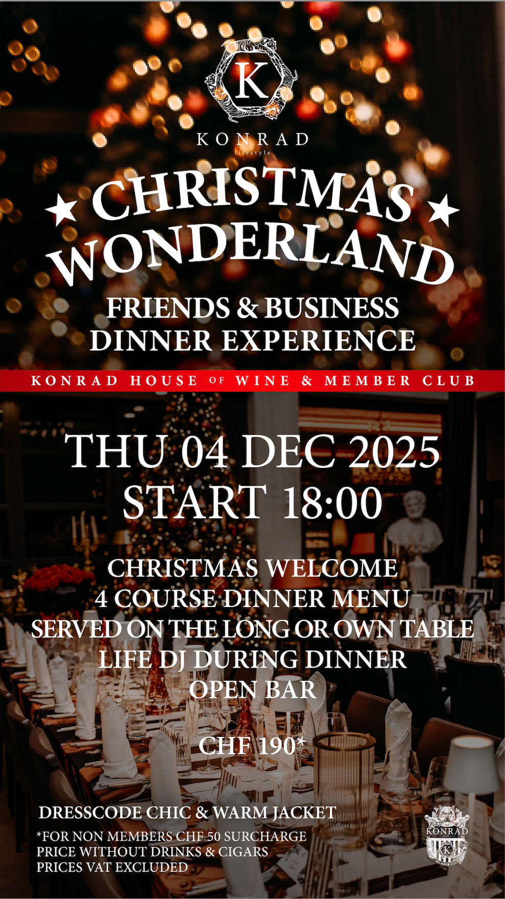KONRAD PRIVATE EXPERIENCE "Christmas Wonderland" – THU 04.12.2025