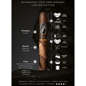 Davidoff Nicaragua 10th Anniversary Limited Edition Zigarre Geschmacksprofil
