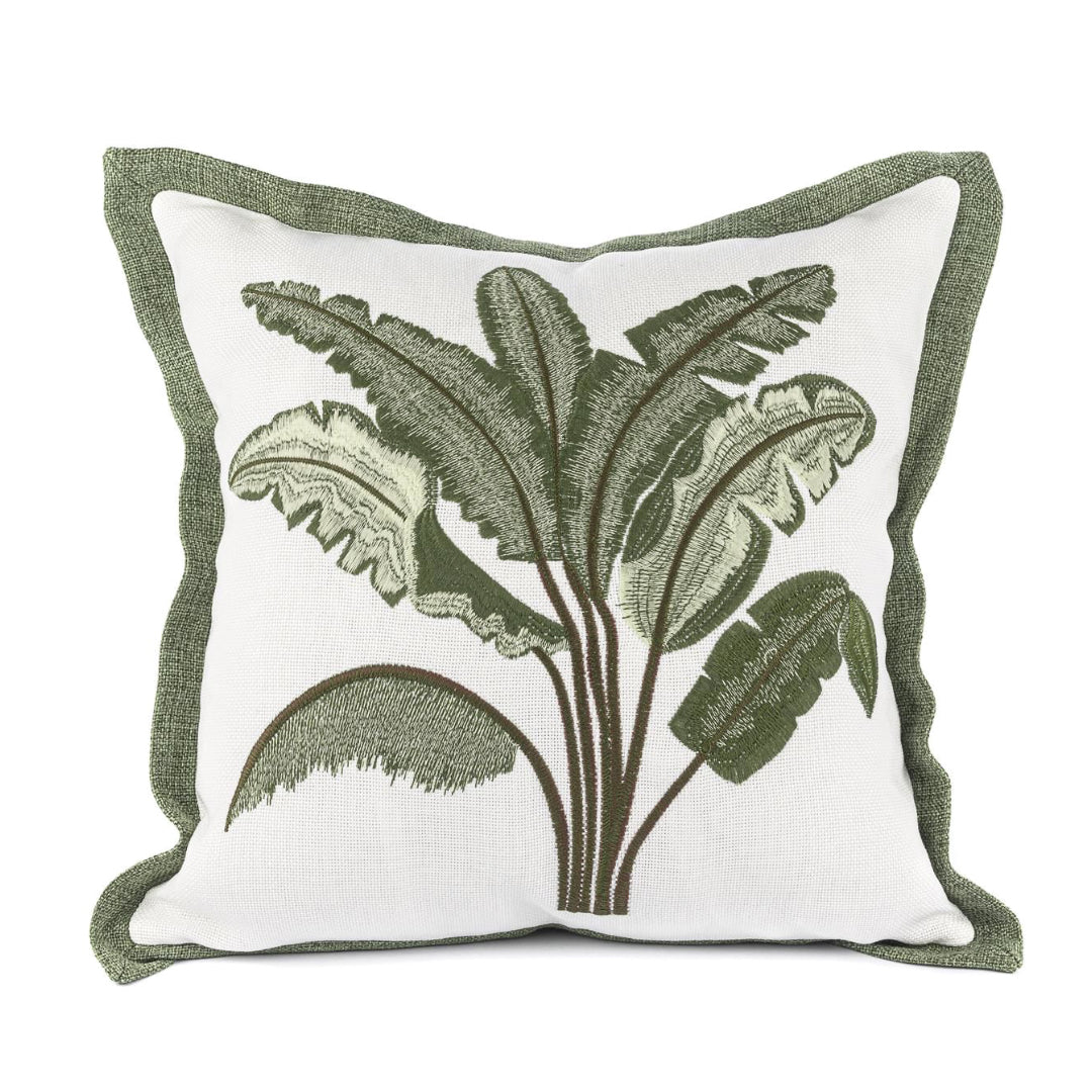 KONRAD INTERIOR SELECTION - Cushion "Banana Leafs" White