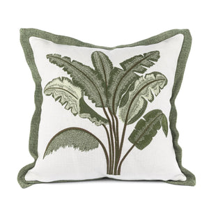 KONRAD INTERIOR SELECTION - Cushion "Banana Leafs" White