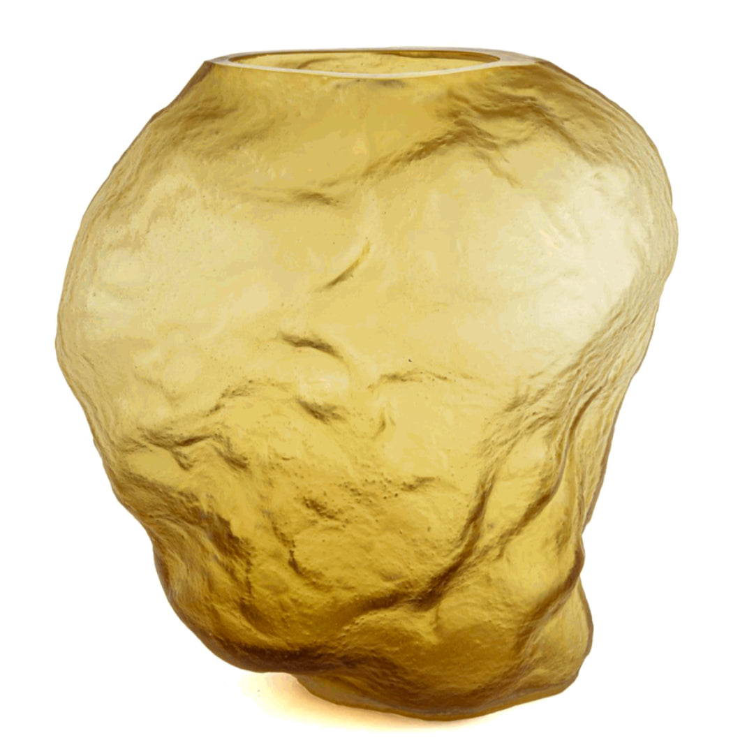 KONRAD INTERIOR SELECTION - Vase "Amber Rock" Crystal Glass