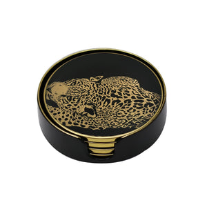 KONRAD ACCESSORIES SELECTION - Coasters "Leopard" (Set of 4)