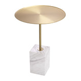 Eichholtz Coffee Table Cole Messing & Marmor gold / weiss